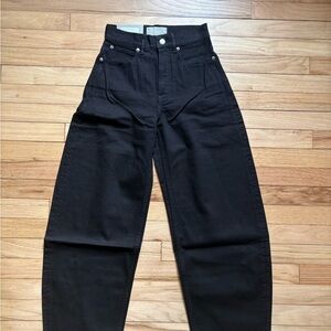 Everlane The Way High Curve Black Denim Jeans size 24,  27 inch inseam NWT